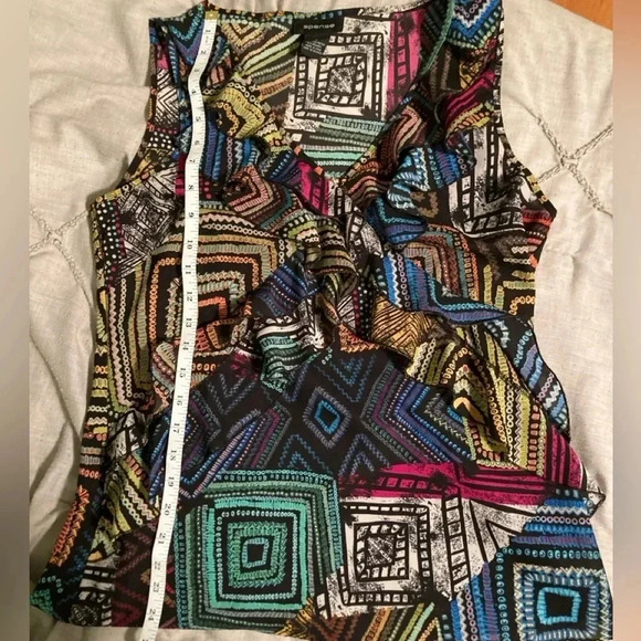 Spense colorful geometric pattern sleeveless top - Picture 6 of 8